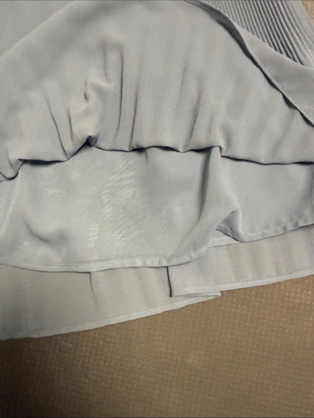 H&M Light Blue Pleated Hem Shift Dress Sleeveless Size M - Picture 4 of 10